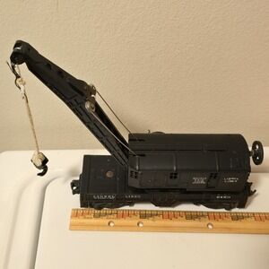 Vintage Lionel Lines No. 6460 O‎ Gauge Black Bucyrus Erie Crane Car TrainPOSTWAR